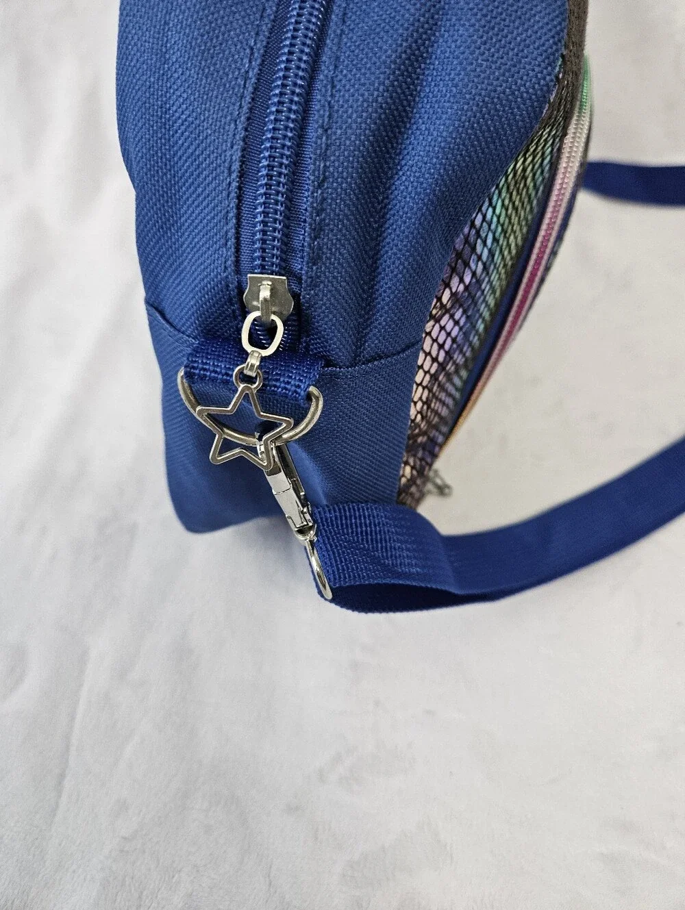 Blue Iridescent Crossbody Bag - Stylish Women's Shoulder Bag